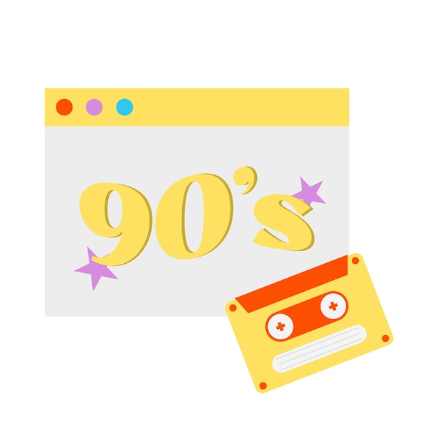 Ilustración del estilo de los 90