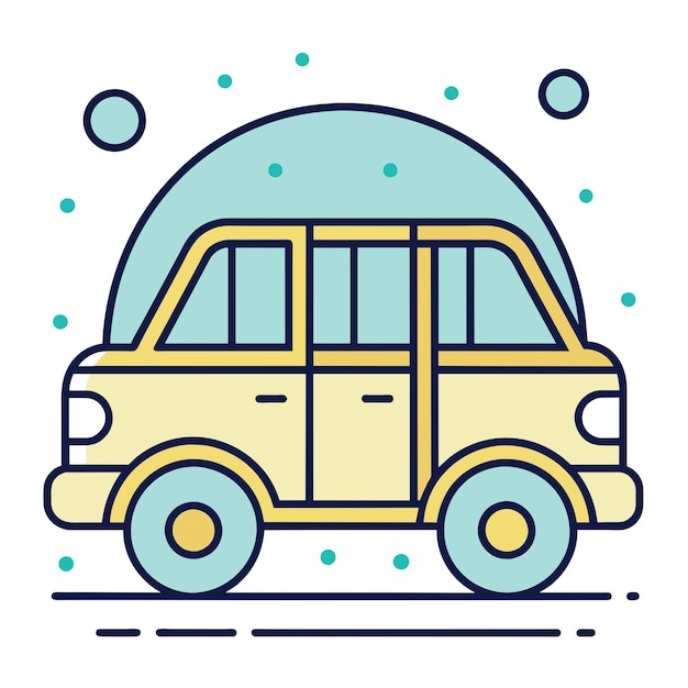 Ilustración de estilo cómico de automóviles Ilustración juguetona de automóviles