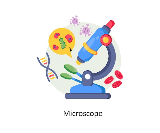 Ilustración de estilo de conceptos de microscopio EPS 10 Archivo