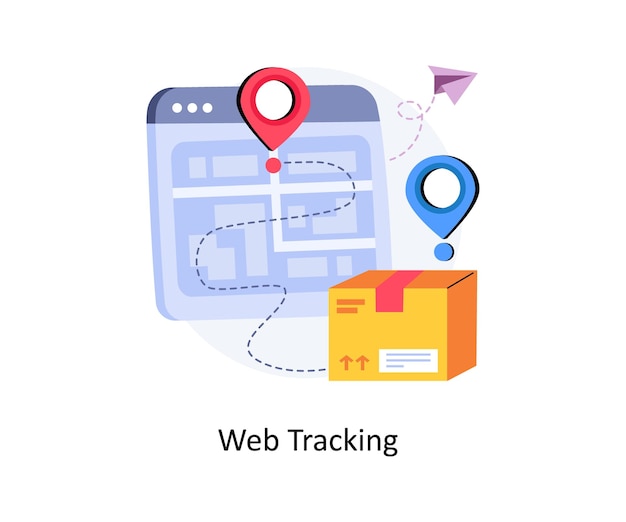 Ilustración de estilo de conceptos de seguimiento web EPS 10 Archivo