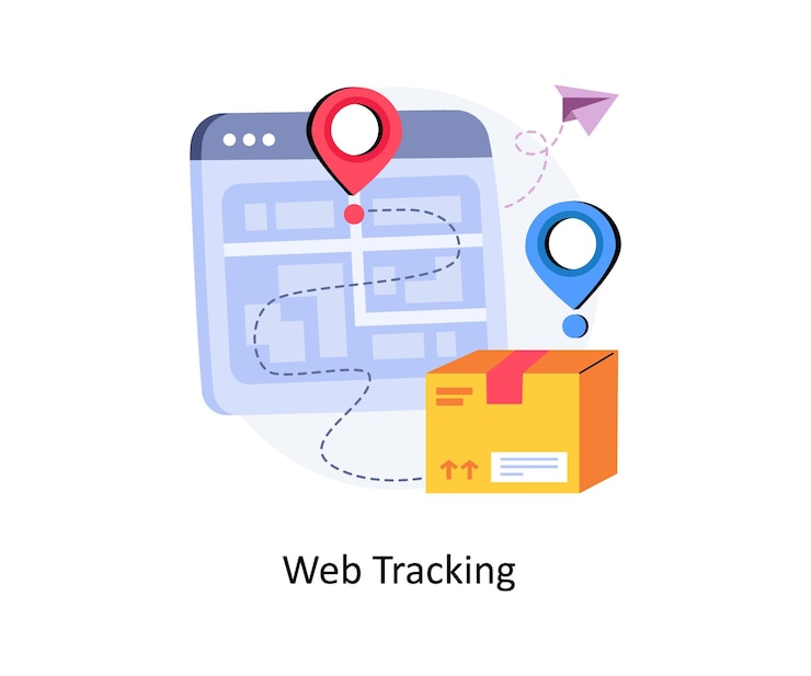 Vector ilustración de estilo de conceptos de seguimiento web eps 10 archivo