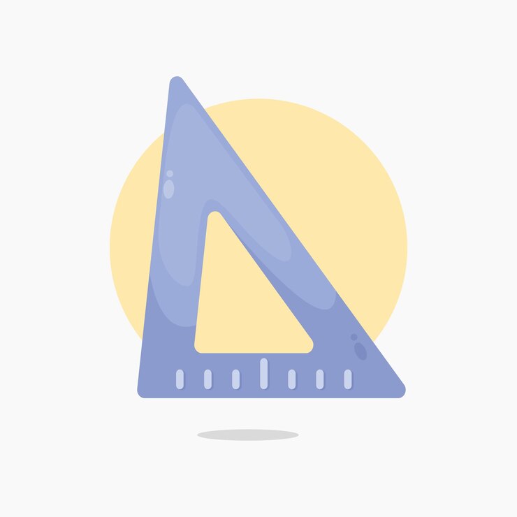 Vector ilustración de estilo de dibujos animados de icono de regla
