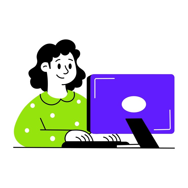 Vector una ilustración de estilo doodle del cliente en línea