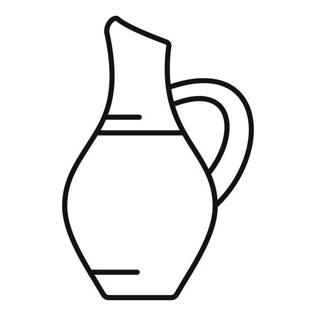 Ilustración de estilo de icona de línea de una jarra de agua