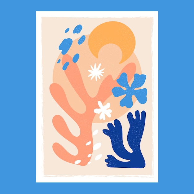 Vector ilustración de estilo matisse dibujado a mano