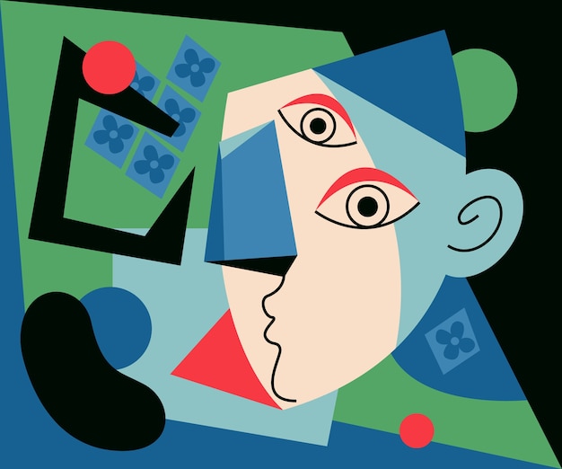 Ilustración de estilo picasso dibujada a mano