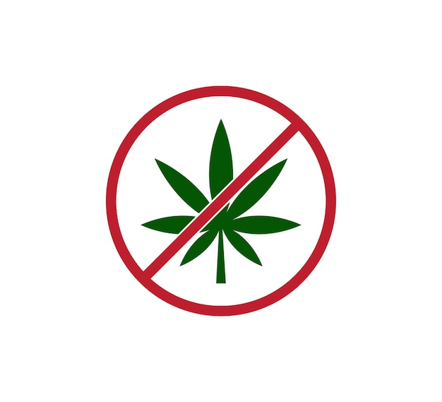Ilustración de estilo plano del icono vectorial de la marihuana