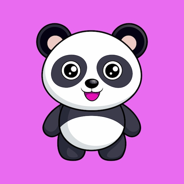 Ilustración de estilo vectorial de Panda