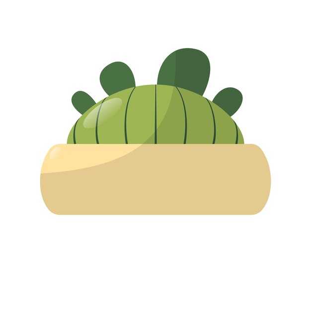 Ilustración en estilo de vidrio de cactus