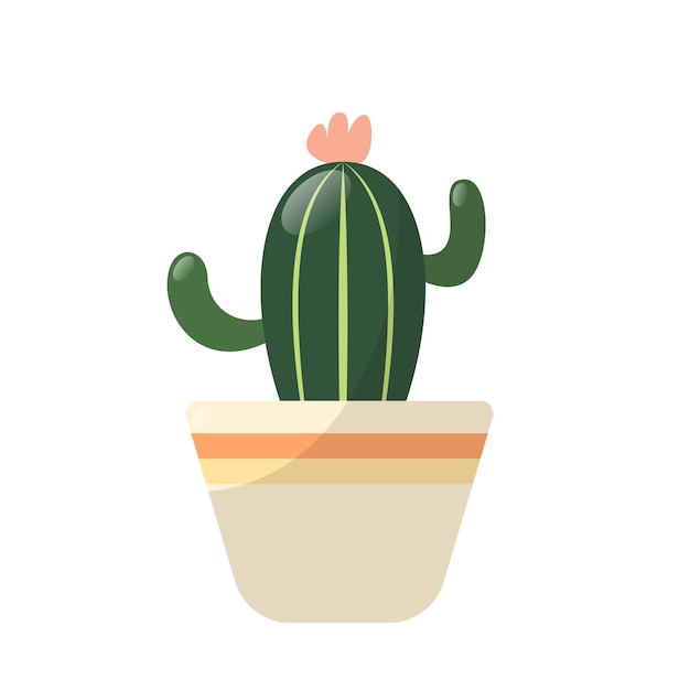 Ilustración en estilo de vidrio de cactus