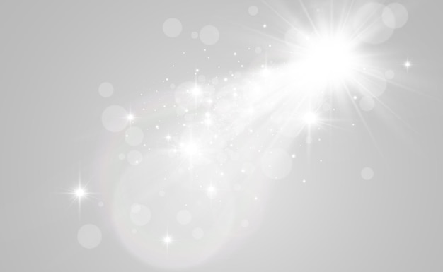 Ilustración de estrella hermosa brillante de un efecto de luz