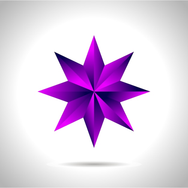 Vector ilustración de una estrella morada