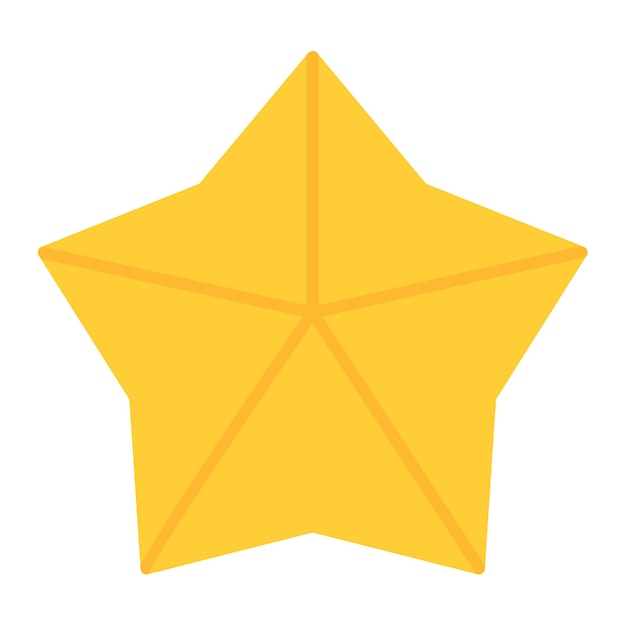 Ilustración de la estrella plana
