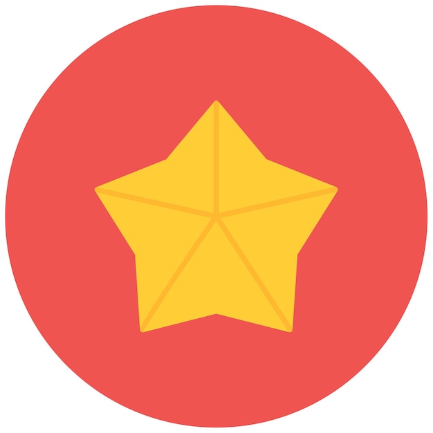 Ilustración de la estrella plana