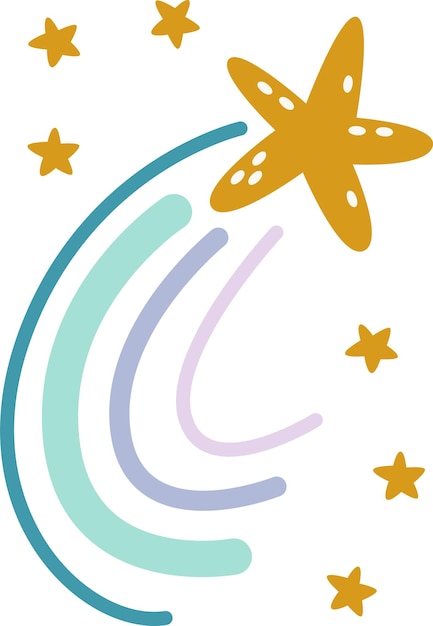 Ilustración de una estrella voladora