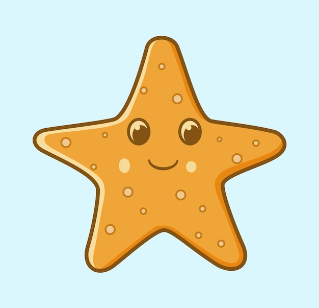 Ilustración de estrellas de mar de dibujos animados