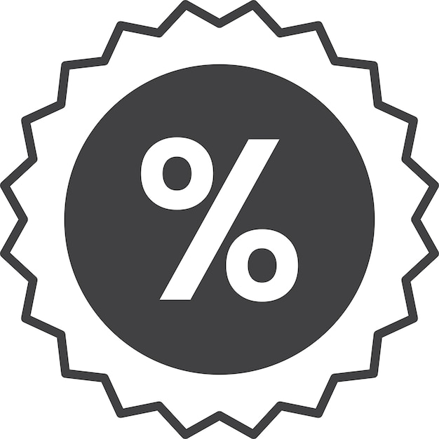 Ilustración de etiqueta de precio redonda en estilo minimalista