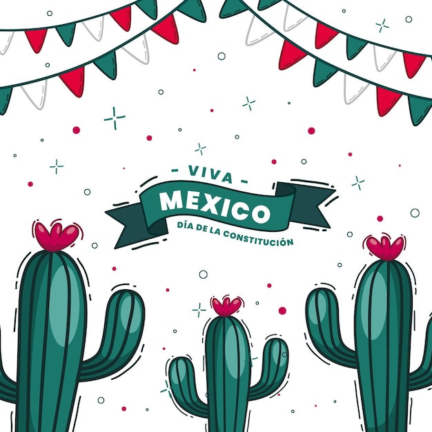 Ilustración del evento del día de la constitución mexicana