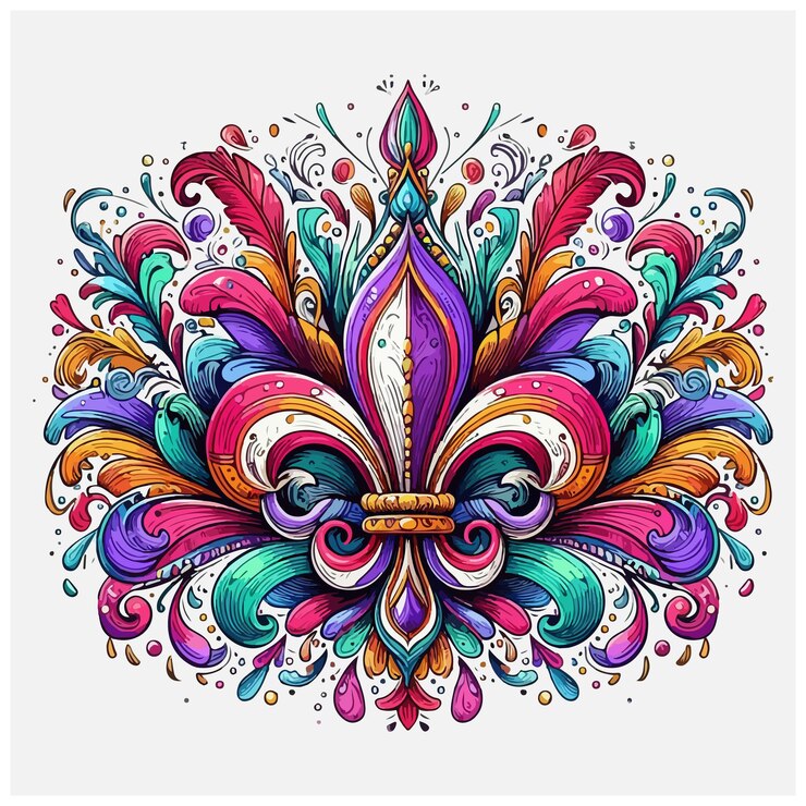 Vector ilustración de las existencias de carnival fleur de lis