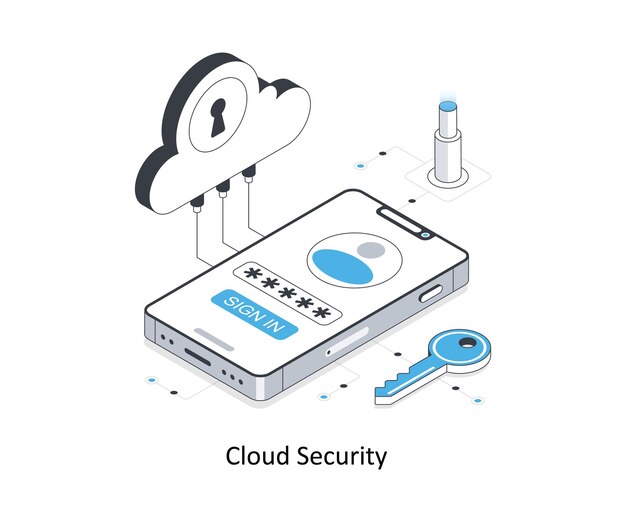 Ilustración de las existencias isométricas de seguridad en la nube (EPS) Ilustración del stock de archivos