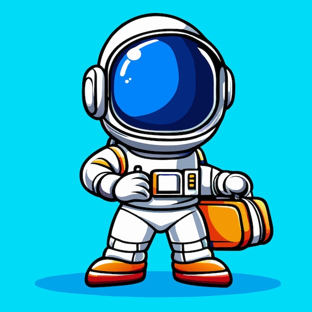 Vector ilustración de la exploración del traje espacial estelar