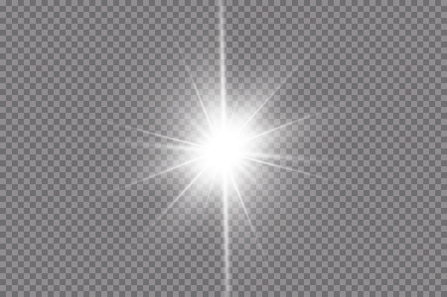 Ilustración de explosión de luz blanca brillante