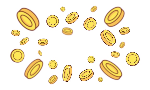 ilustración de explosión de monedas