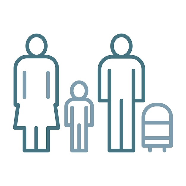 Ilustración de la familia plana