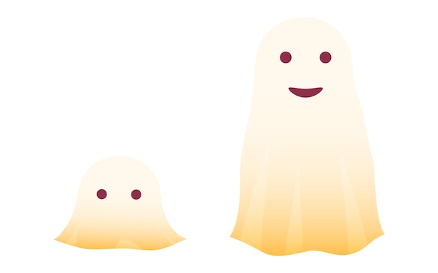 Ilustración de un fantasma simple para la ilustración de HalloweenxAVector