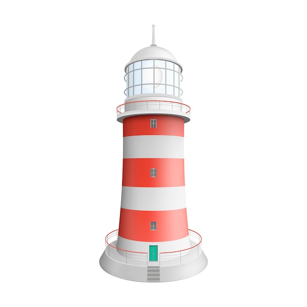 Ilustración de faro realista