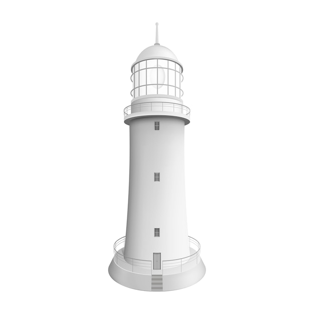 Vector ilustración de faro realista