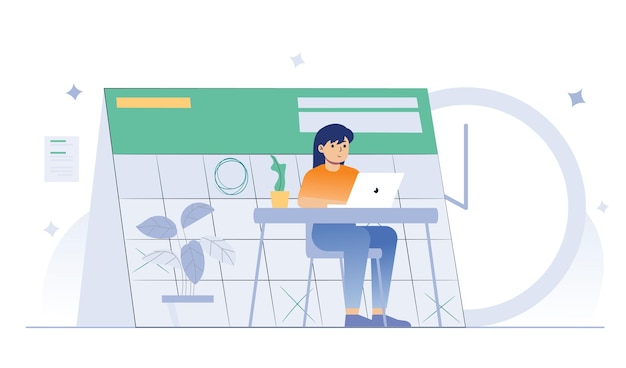 Ilustración de fecha límite de marketing