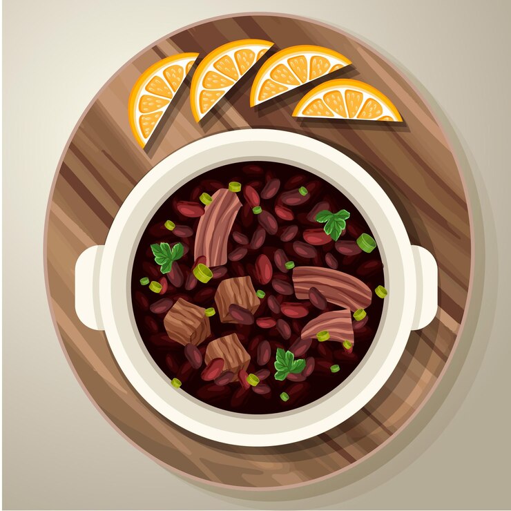 Vector ilustración de feijoada dibujada a mano