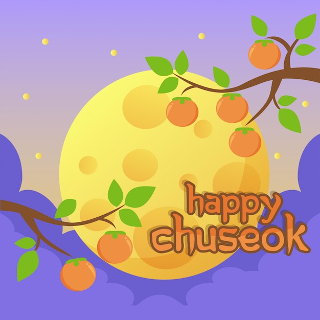Ilustración de feliz chuseok