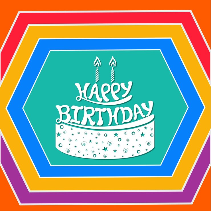 Vector ilustración de feliz cumpleaños con hermosa caligrafía