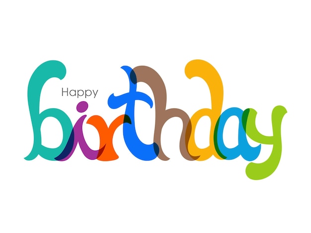 Ilustración de feliz cumpleaños con hermosa caligrafía