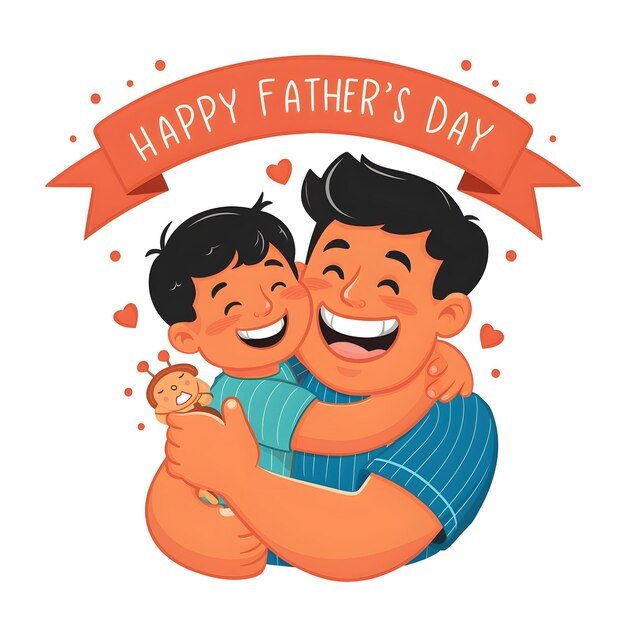 Vector una ilustración de feliz día del padre celebrando el mejor vector de papá de todos los tiempos