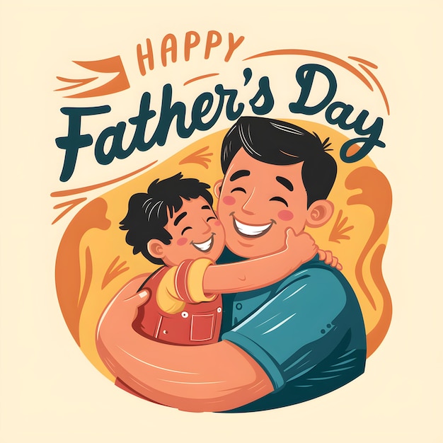 Vector una ilustración de feliz día del padre llena de calidez y vector de admiración