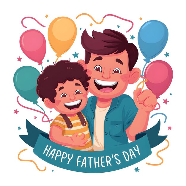 Vector una ilustración de feliz día del padre llena de calidez y vector de admiración
