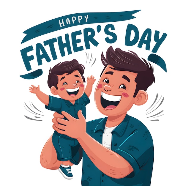 Vector una ilustración de feliz día del padre llena de calidez y vector de admiración