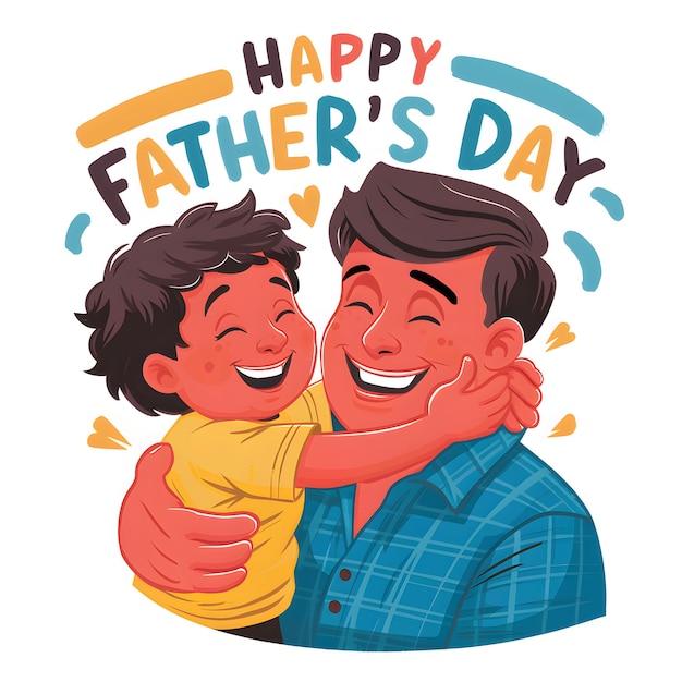 Vector una ilustración de feliz día del padre llena de calidez y vector de admiración