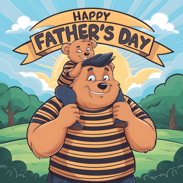 Vector una ilustración de feliz día del padre llena de calidez y vector de admiración