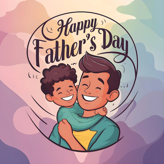 Vector una ilustración de feliz día del padre llena de calidez y vector de admiración