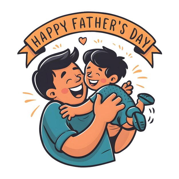 Vector una ilustración de feliz día del padre llena de calidez y vector de admiración