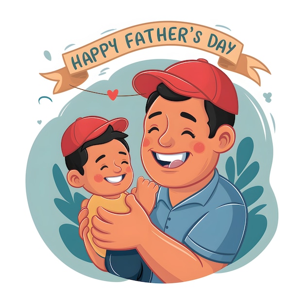 Vector una ilustración de feliz día del padre llena de calidez y vector de admiración