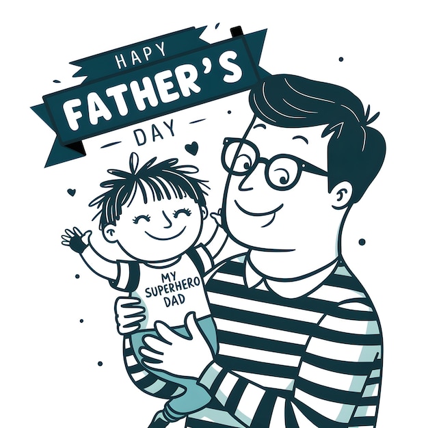 Vector una ilustración de feliz día del padre llena de calidez y vector de admiración