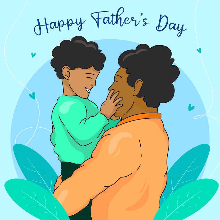 Ilustración del Feliz Día del Padre Vector de publicaciones en las redes sociales