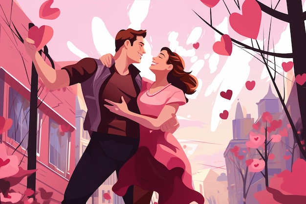 Ilustración del feliz día de San Valentín