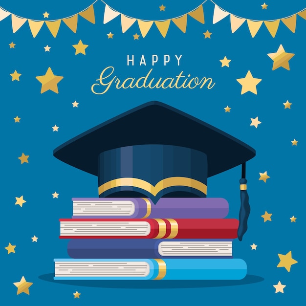 Ilustración de feliz graduación