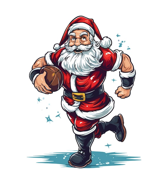 Vector ilustración de una feliz navidad santa claus